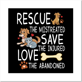 Animal Rights Cruelty Awareness, Cat Dog Rescue, Animal Lover Posters and Art